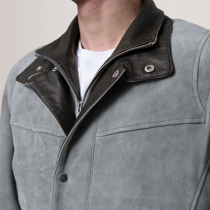 Henrik Grey Suede Cafe Racer image 5