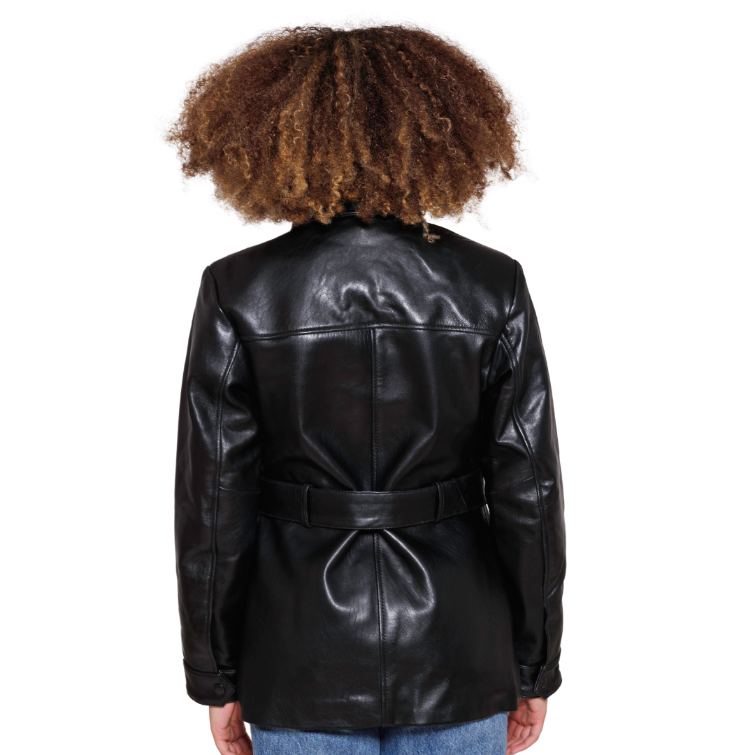 Janely Womens Fashion Leather Jacket image 1