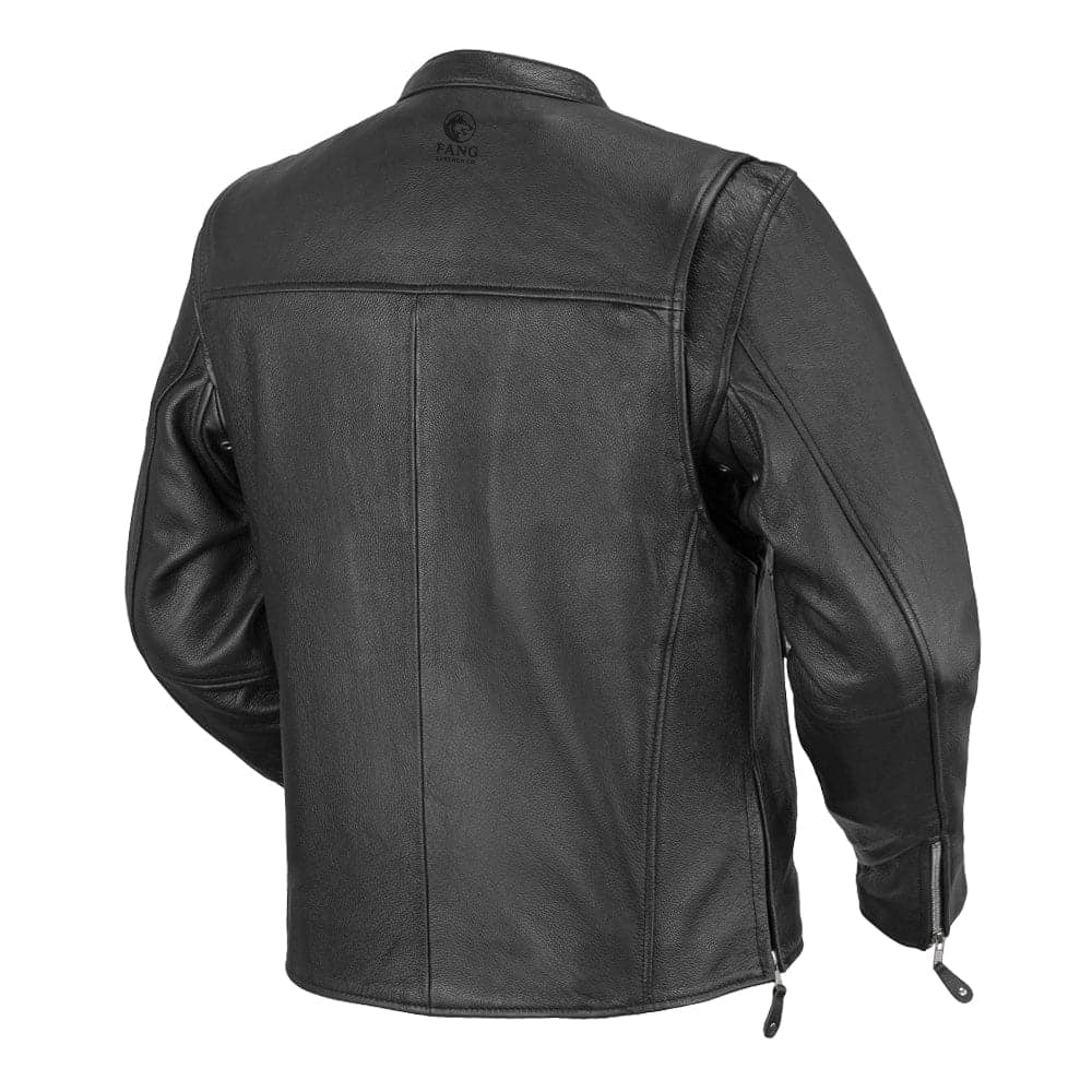 Ace Men's Leather Motorcycle Jacket – Fang leather co