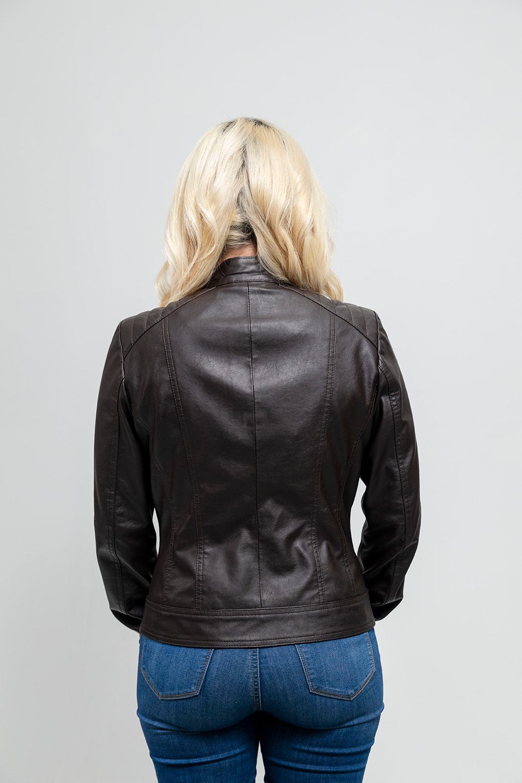 Beverly Women's Vegan Faux Leather/Perforated Jacket image 3