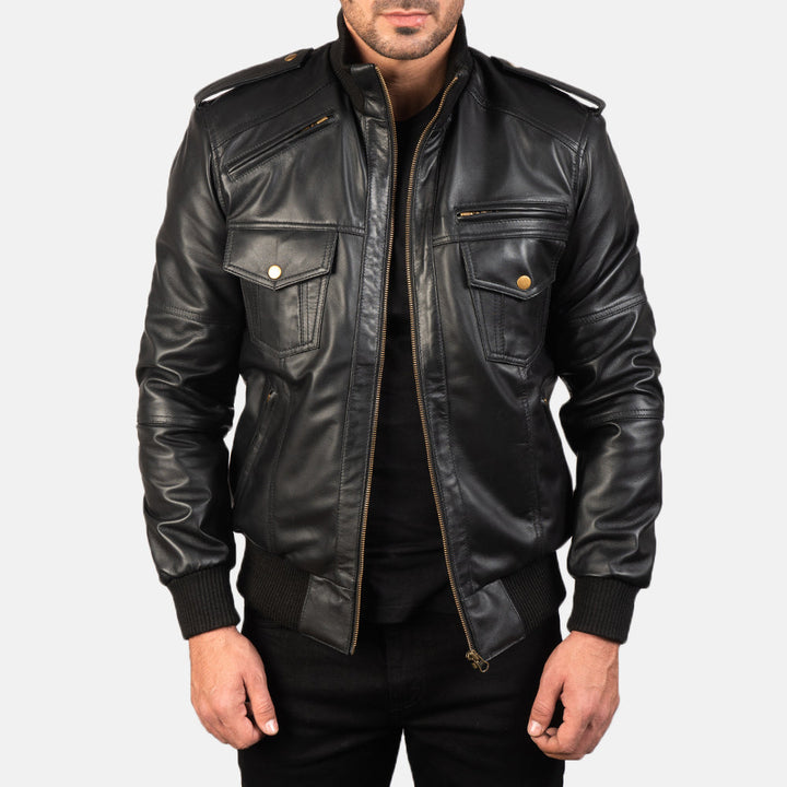 ジャケット・アウター TYPE SHADE G2B BOMBER LEATHER JACKET G2B'' GRIM 2WAY BOMBER LEATHER JACKET – Type Shade