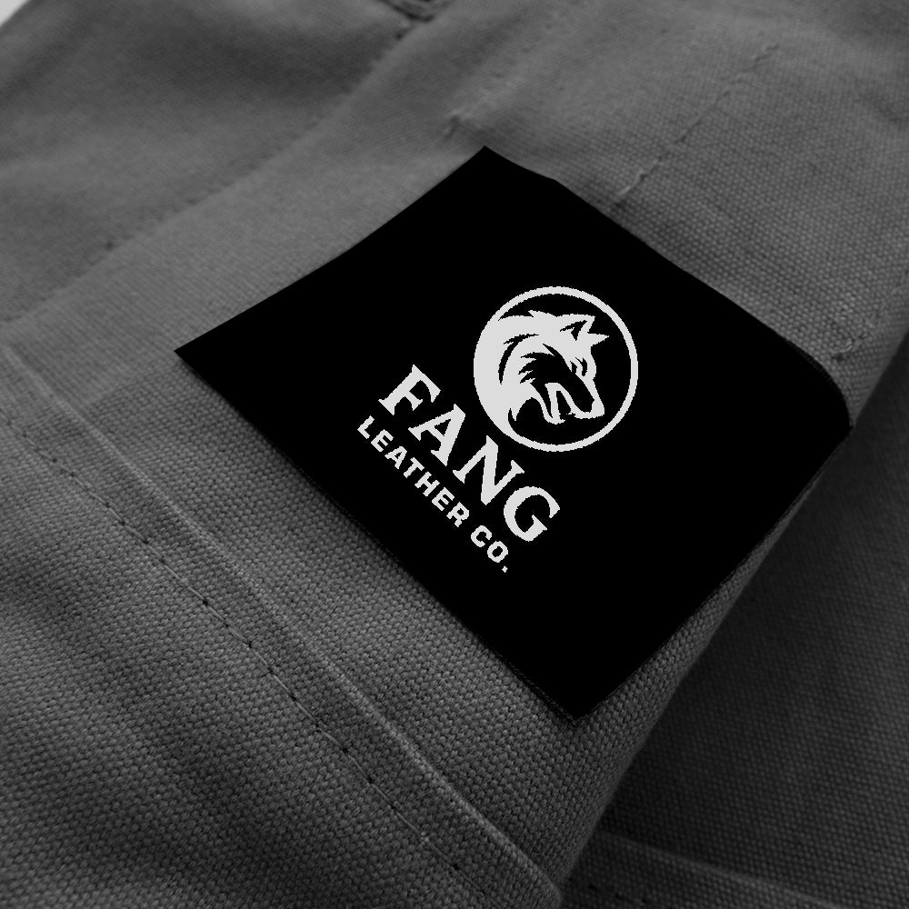 Hunt Club Motorcycle Leather Canvas Vest Grey image 3