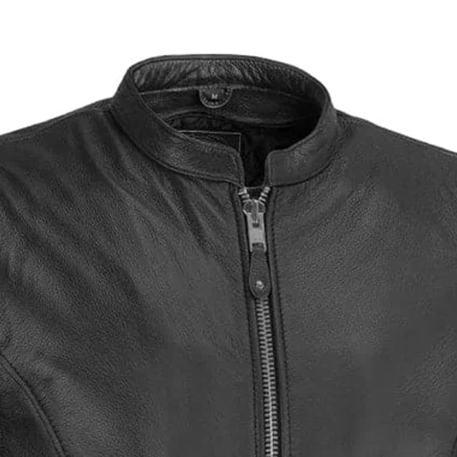 Ace Men's Leather Motorcycle Jacket image 2