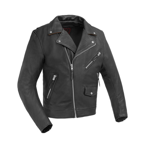 Arnold Men's Motorcycle Leather Jacket — Fang Leather Co.