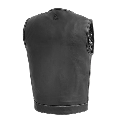 Bandit Men's Leather Motorcycle Vest — Fang Leather Co.