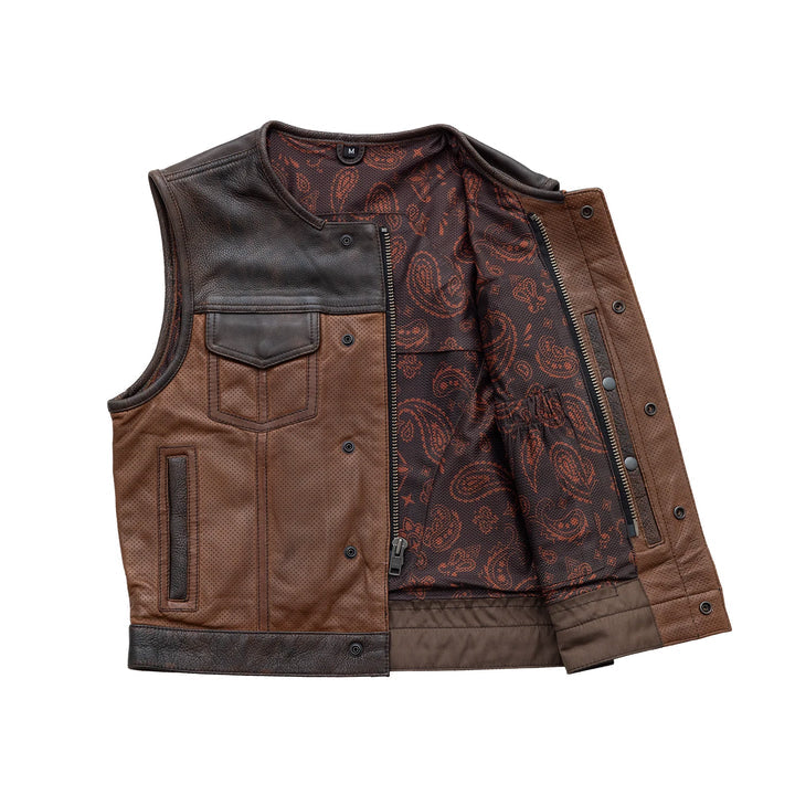 Lowside Gunner Men's Perforated Leather Vest image 2